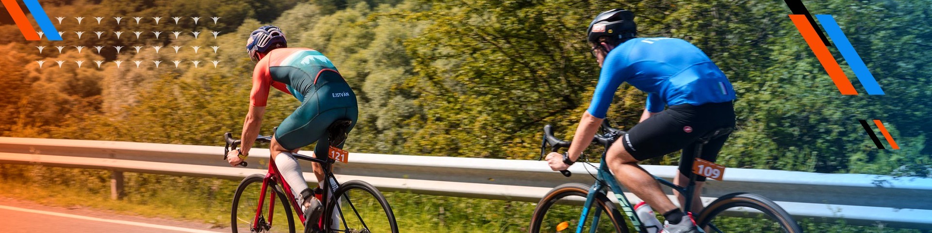 Cyclists on the bike course – Sprint distance triathlon, Transylvania Triathlon Festival